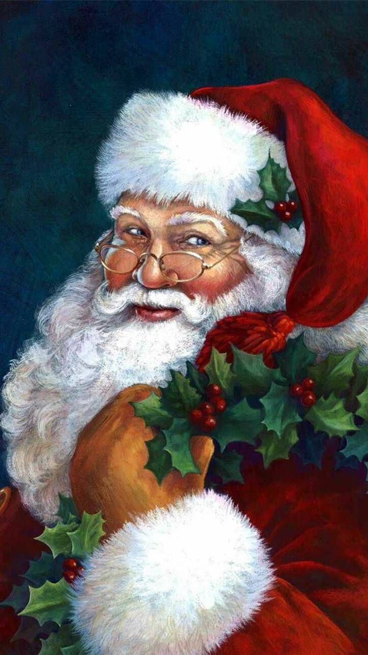 Hình ảnh chân dung ông già Noel ấm áp và yêu mến trẻ con