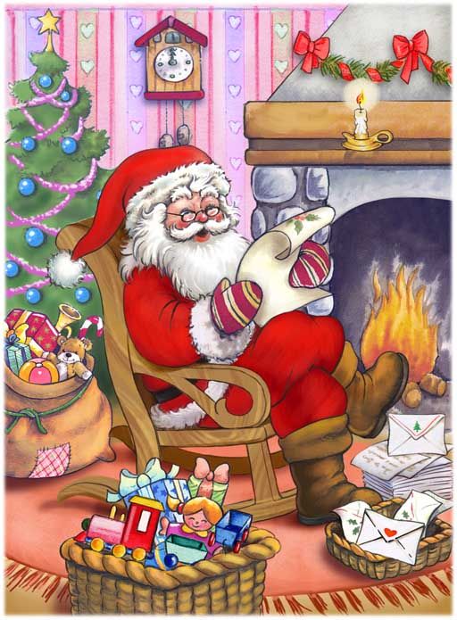 Ông già Noel dành hầu hết thời gian chuẩn bị quà và đọc thư của trẻ con