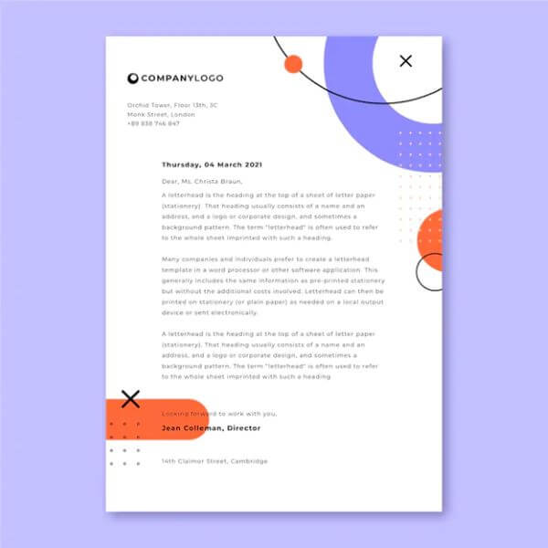 Mẫu template Cover Letter tiếng Anh 
