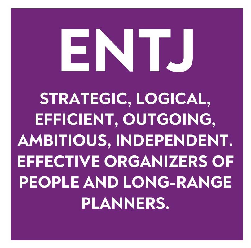 Những tính cách đặc trưng của nhóm ENTJ 