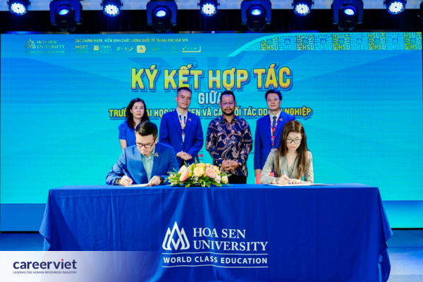Lễ ký kết hợp tác Dự án University Network giữa CareerViet với Trường Đại học Hoa Sen