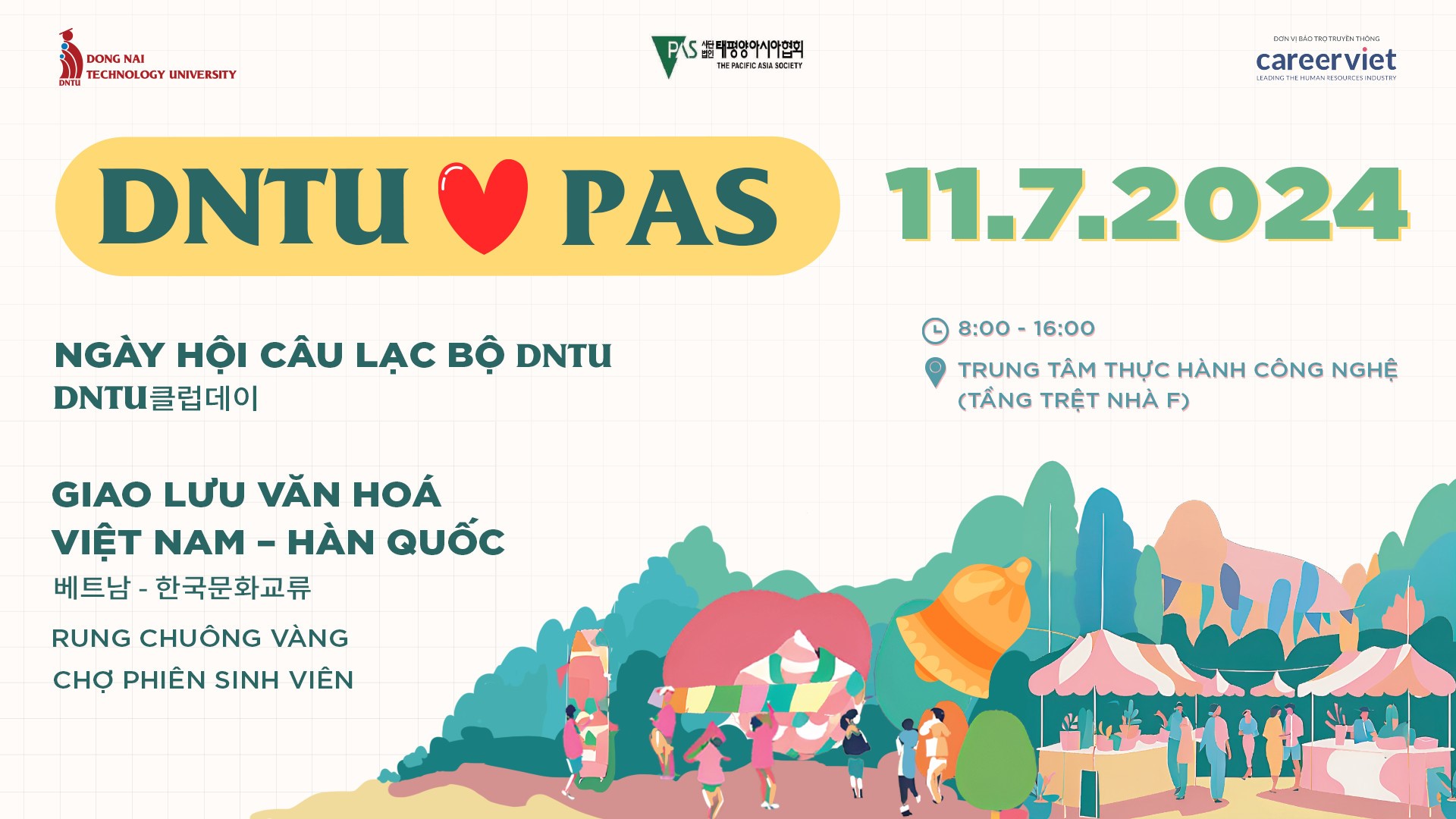 GIAO LƯU VĂN HÓA VIỆT NAM - HÀN QUỐC: NGÀY HỘI CÂU LẠC BỘ ‘DNTU CLUB DAY & PAS TEAM’	