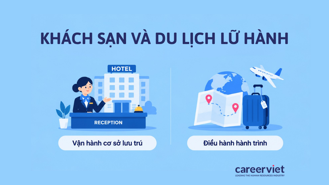 So sánh quản trị khách sạn và quản trị du lịch lữ hành về môi trường và công việc