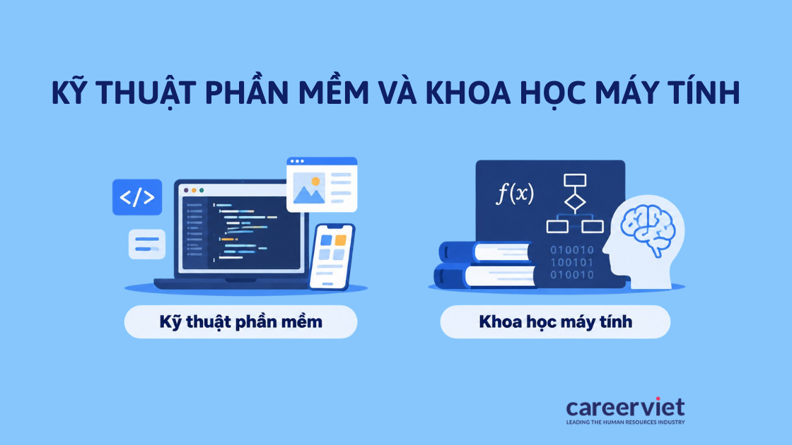 So sánh kỹ thuật phần mềm và khoa học máy tính về định hướng học tập và nghề nghiệp