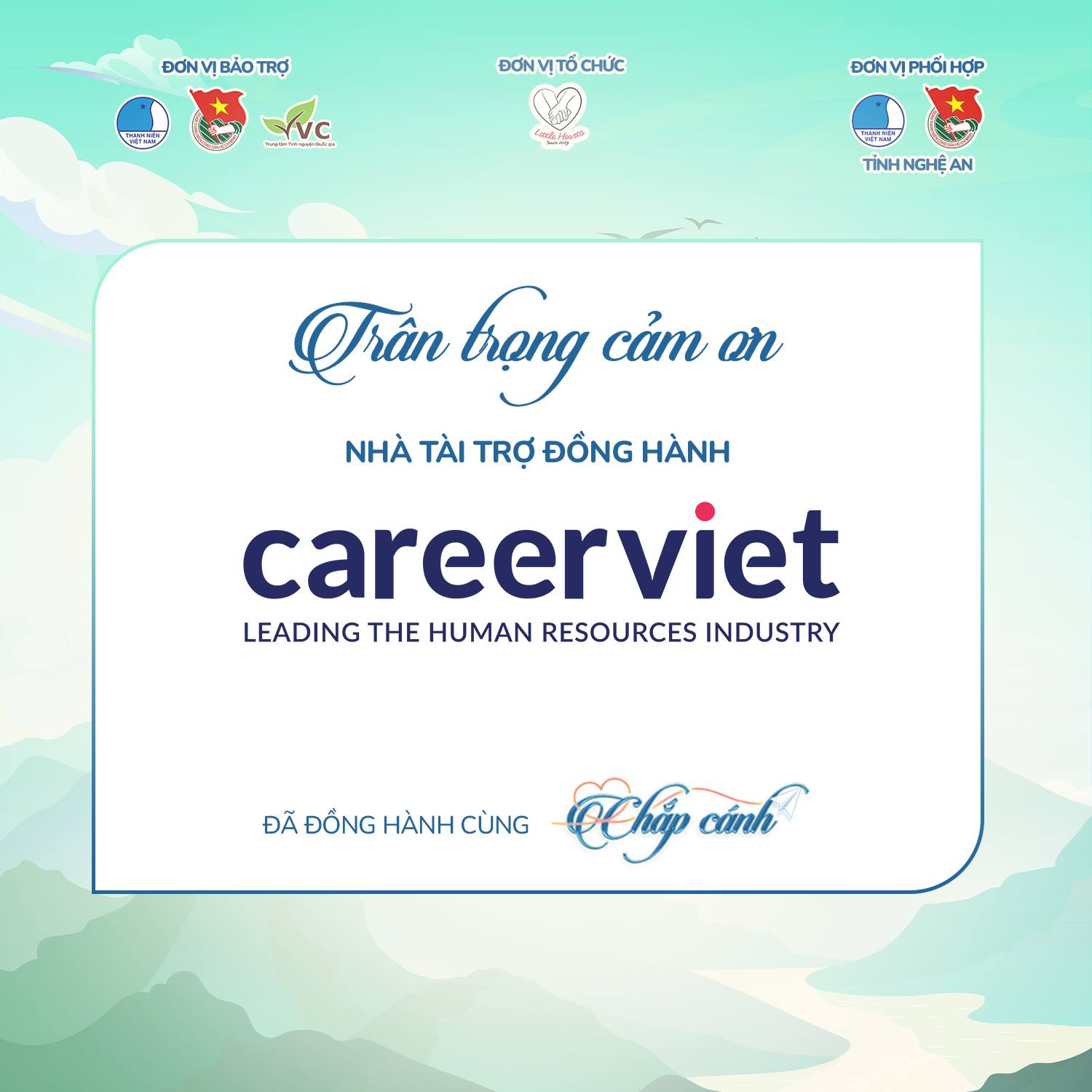 CareerViet - nhà tài trợ đồng hành tại chương trình “Chắp Cánh 2025”