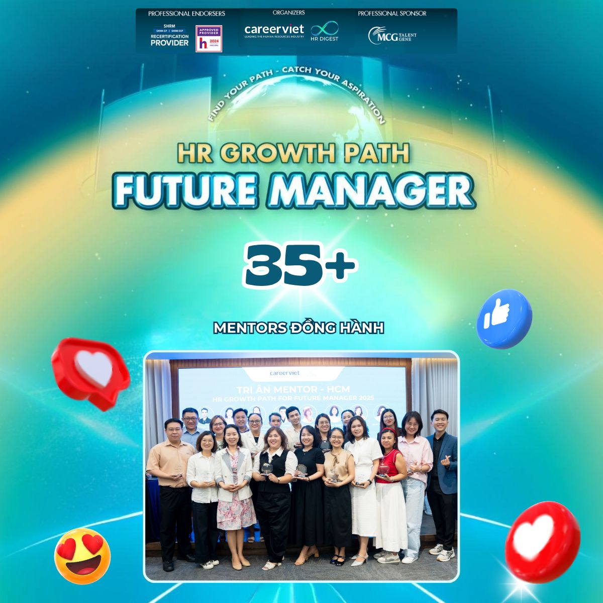 Hơn 35 mentor luôn sẵn sàng hỗ trợ kiến thức cho các học viên xuyên suốt khóa học 