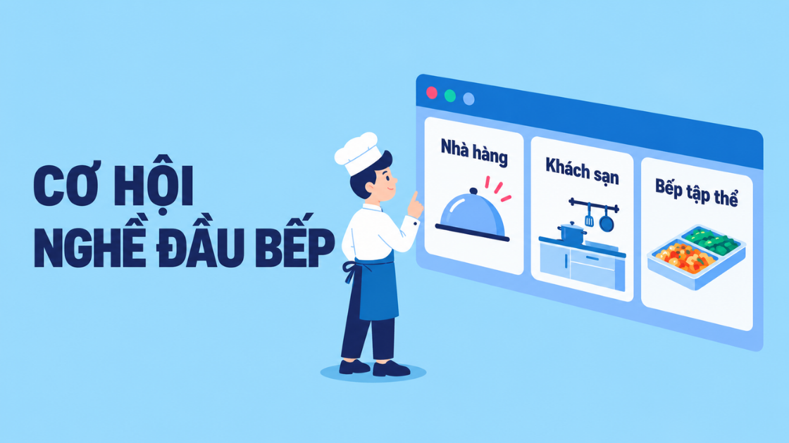 Cơ hội việc làm đầu bếp tại nhà hàng, khách sạn và bếp ăn tập thể