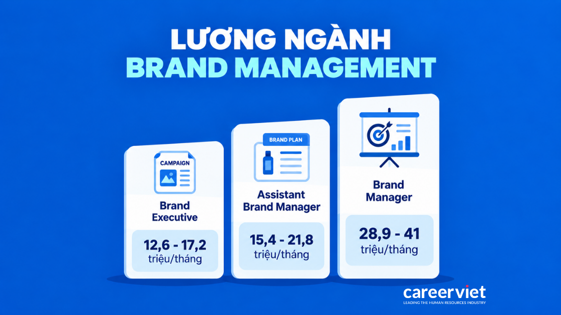 Mức lương Brand Executive, Assistant Brand Manager và Brand Manager theo VietnamSalary
