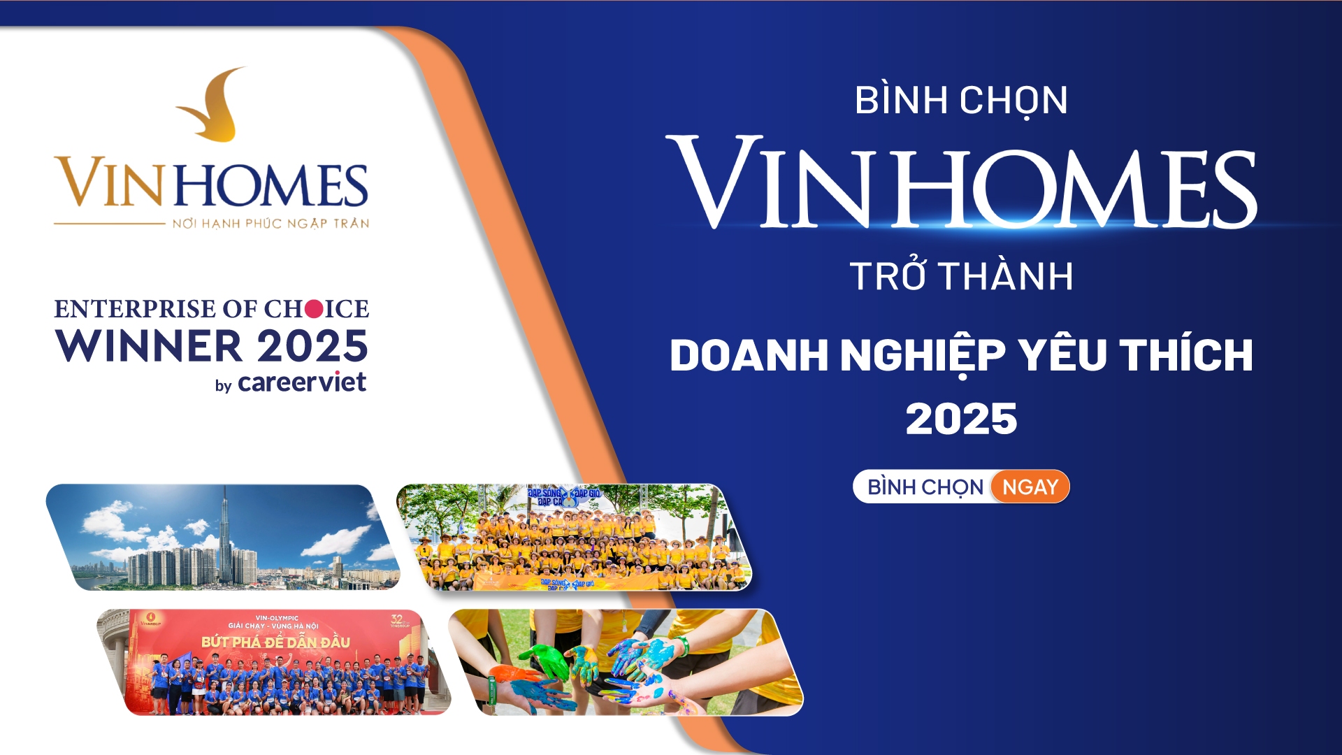 Bình chọn Vinhomes trở thành Doanh nghiệp yêu thích 2025