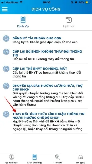 Hướng dẫn đăng ký nhận lương hưu qua tài khoản ngân hàng online