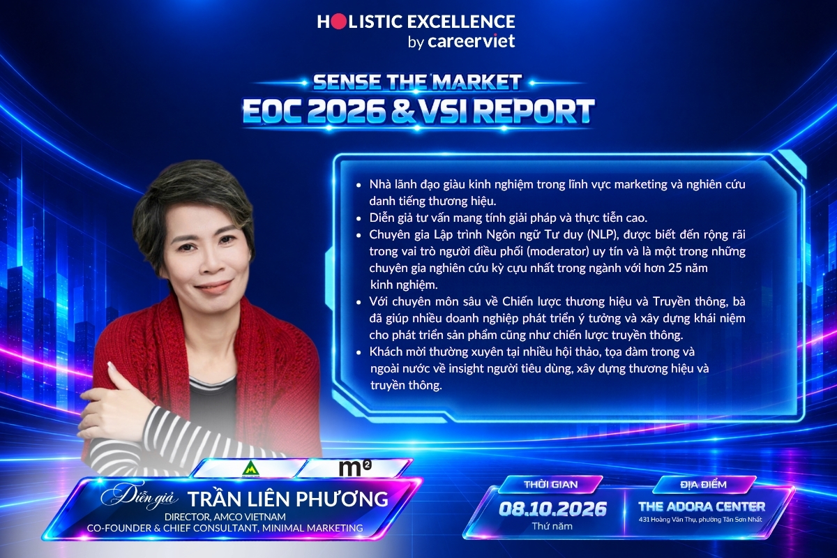 Diễn giả Trần Liên Phương - Director Amco Vietnam, Co-founder & Chief Consultant at Minimal Marketing