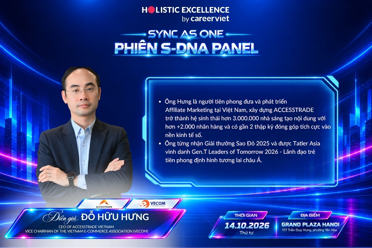 Diễn giả Đỗ Hữu Hưng – CEO, ACCESSTRADE Vietnam & Phó Chủ tịch Hiệp hội Thương mại điện tử Việt Nam (VECOM)
