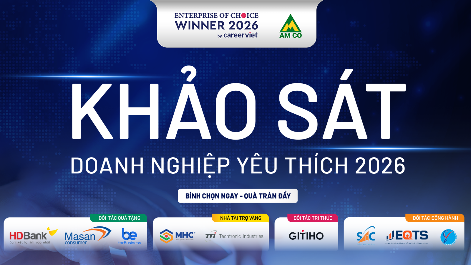 Khảo sát Doanh nghiệp yêu thích 2026 với sự đồng hành của nhiều thương hiệu nổi tiếng