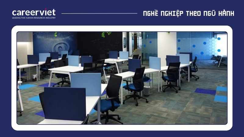 Các màu xanh này tượng trưng cho nước và sự sáng tạo, giúp mang lại năng lượng tích cực, sự tập trung và giảm căng thẳng.