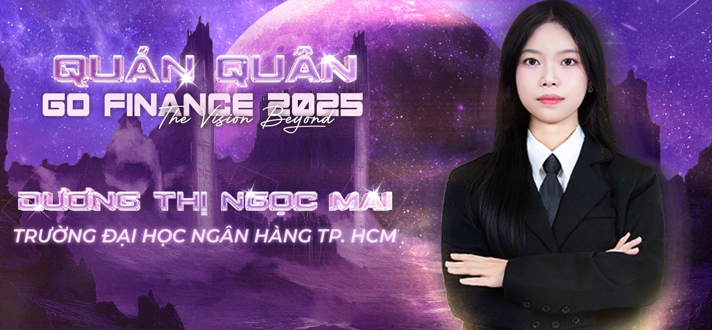 Thí sinh Dương Thị Ngọc Mai – Quán quân Go Finance 2025, đại diện Trường Đại học Ngân hàng TP.HCM