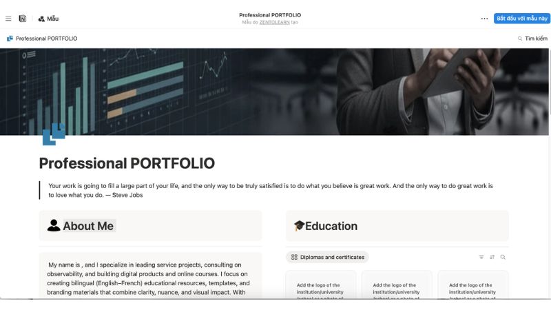 Professional Portfolio (Zento Learn)