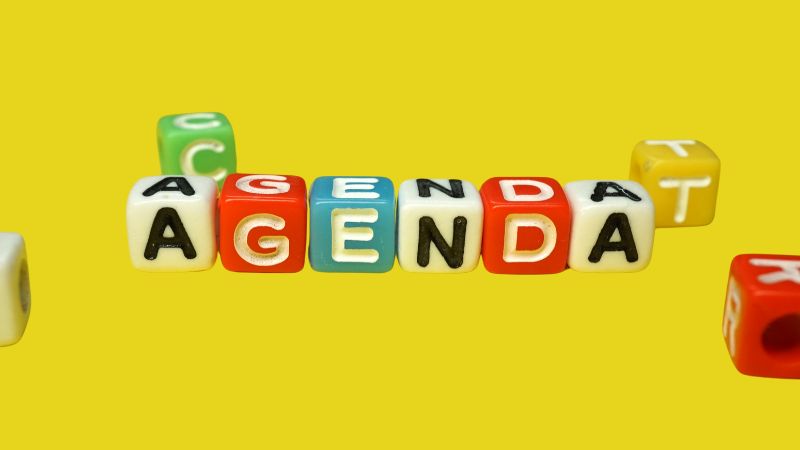 Agenda là gì? Agenda là chương trình nghị sự có các vấn đề cần được giải quyết