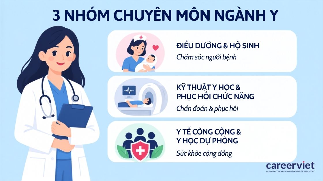 Ba nhóm chuyên môn khối ngành y có thời gian đào tạo ngắn