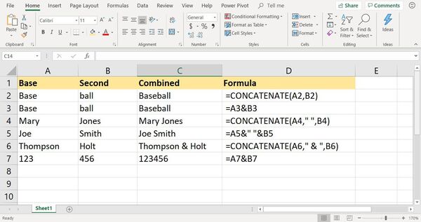 Hàm CONCATENATE trong Excel