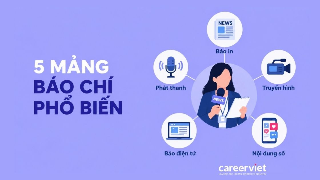 Các mảng báo chí phổ biến
