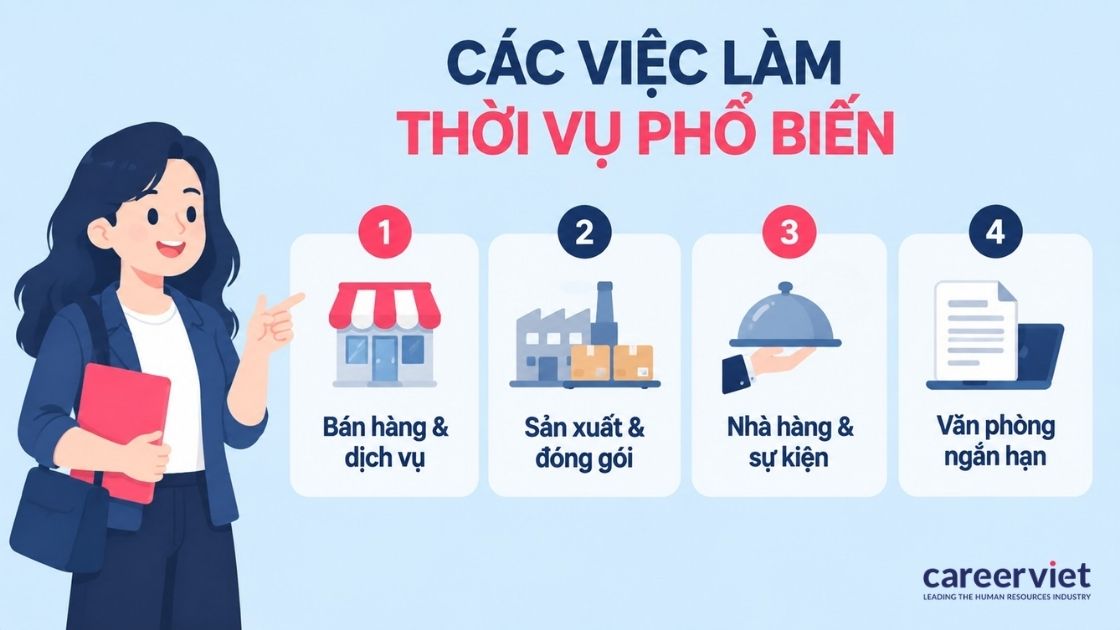 Các việc làm thời vụ phổ biến