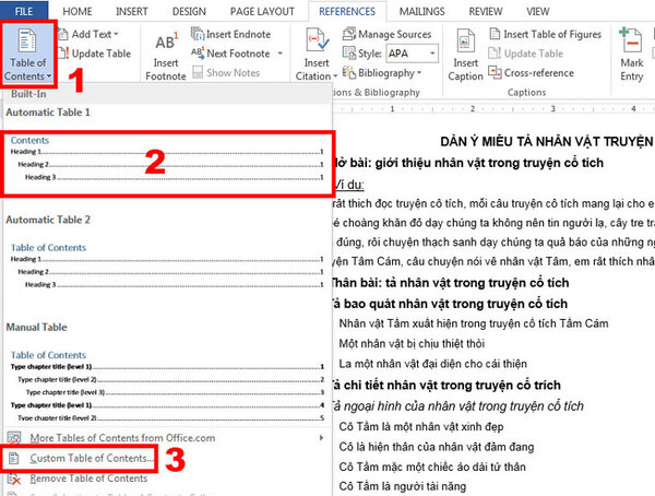 Cách làm mục lục trong Word tự động cực kỳ đơn giản