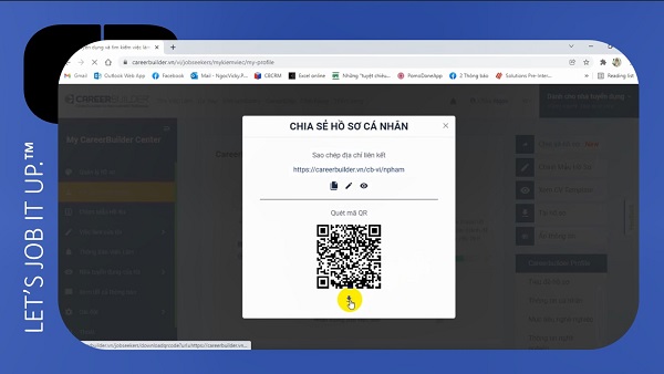 Review tính năng Share Profile của CareerViet 