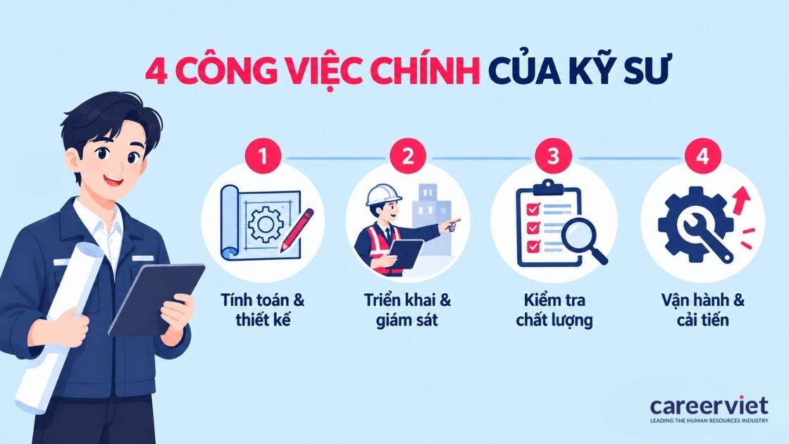 Công việc chính của kỹ sư