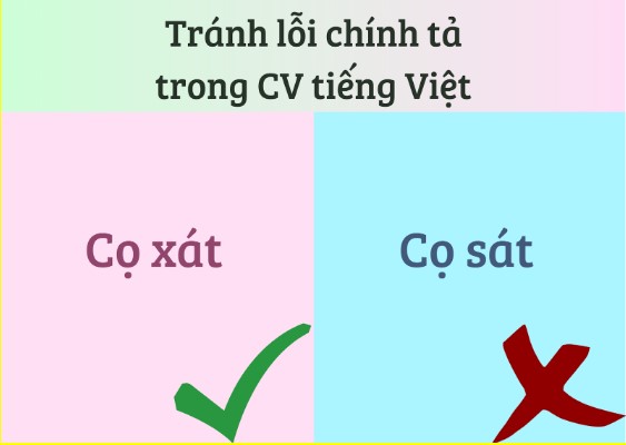 Tránh sai chính tả, ngữ pháp trong cv tiếng Việt