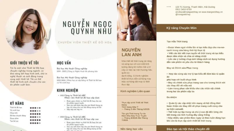 Mẫu CV xin việc đơn giản Designer