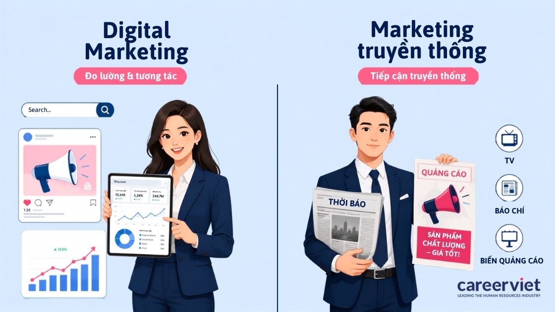 Bốn tiêu chí đặt kênh số cạnh kênh truyền thống.