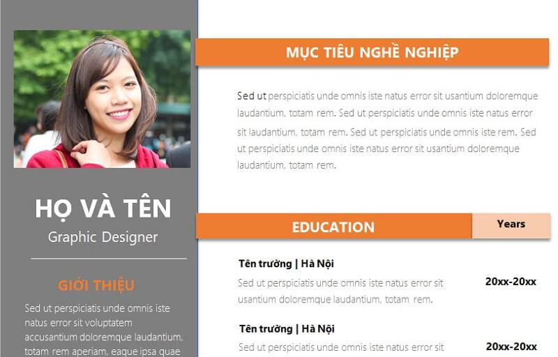 Không nên dùng hình CV quá cứng nhắc