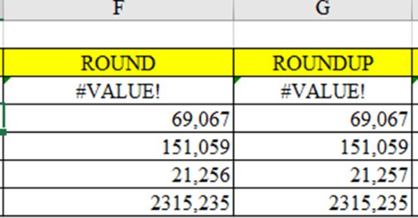 Bạn cần lưu ý một vài lỗi khi sử dụng hàm ROUND trong Excel 