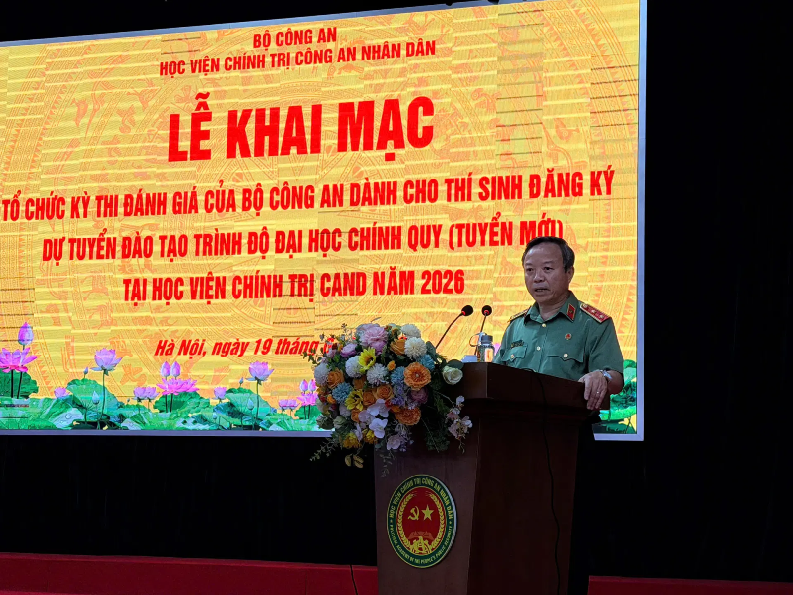 học viên chính trị cand điểm chuẩn phương thức 2