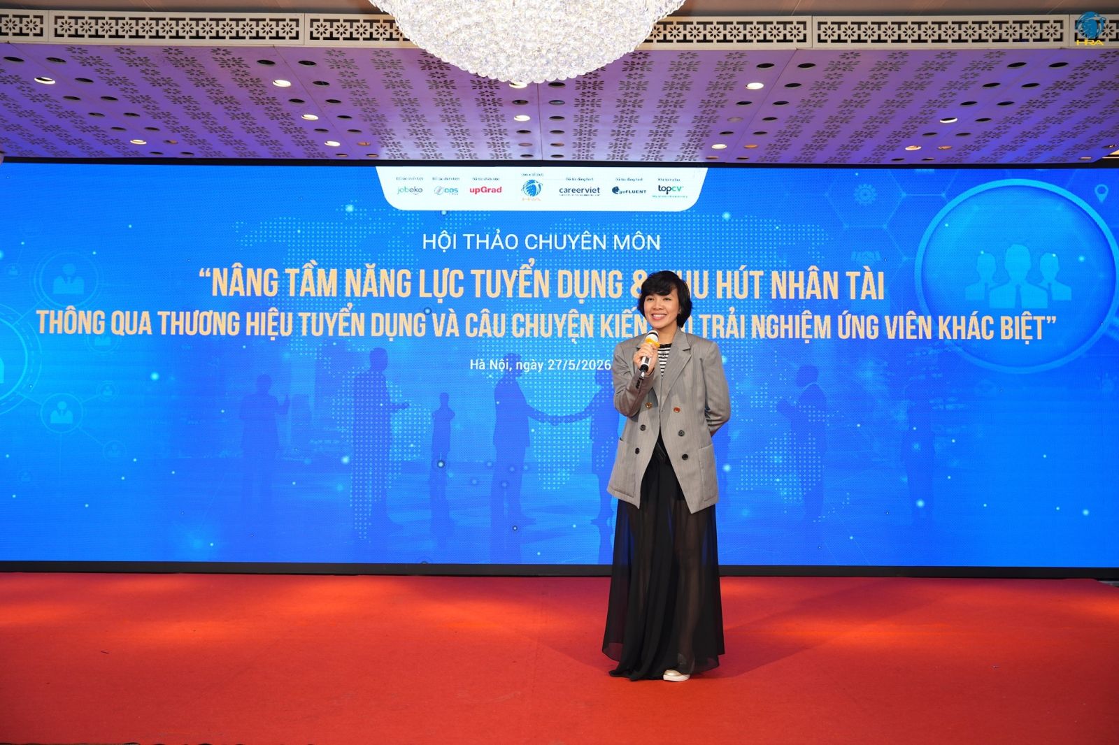 Bà Võ Thị Minh An chia sẻ thông tin tại Hội thảo. Nguồn: Hiệp hội Nhân sự - HRA