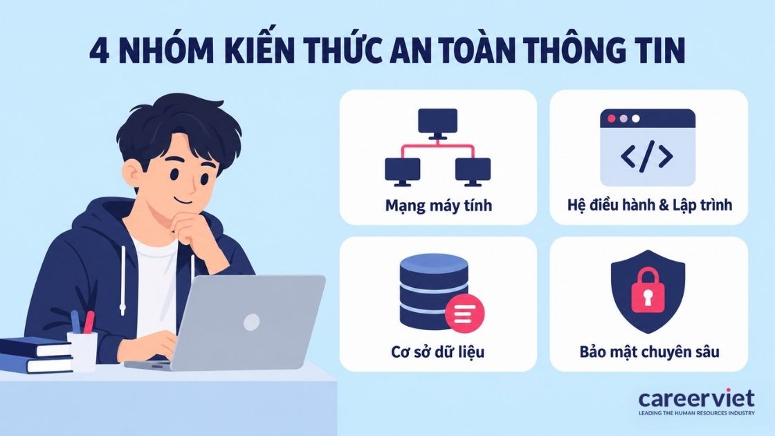 Các nhóm kiến thức ngành an toàn thông tin và tổ hợp xét tuyển