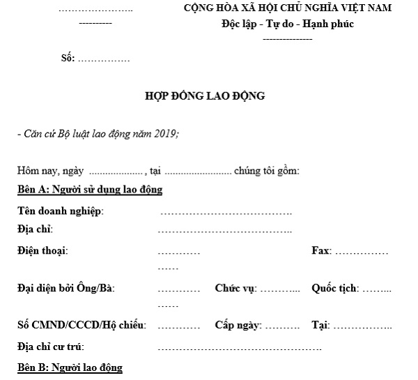 Mẫu hợp đồng lao động xác định thời hạn mới nhất năm 2023? Những nội dung nào bắt buộc phải có trong hợp đồng lao động?