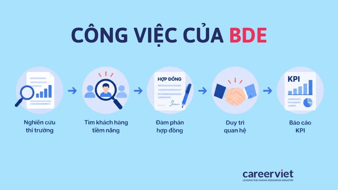 Các nhóm công việc chính của Business Development Executive