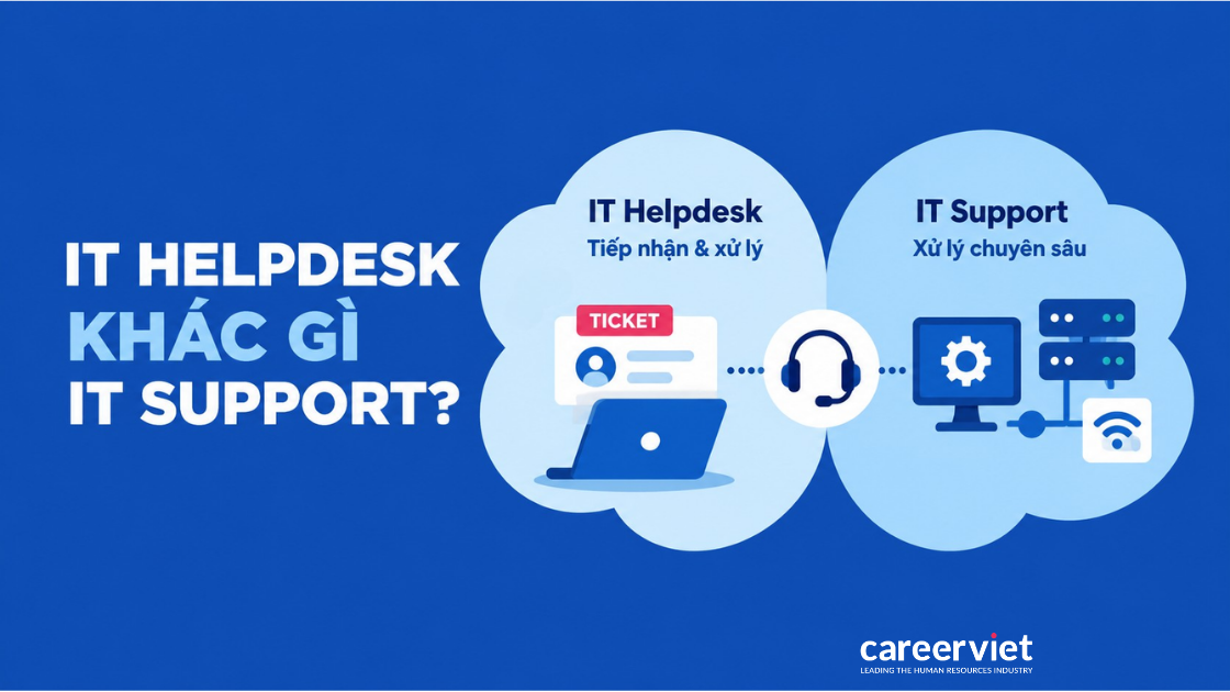 So sánh bốn tiêu chí khác nhau giữa IT Helpdesk và IT Support