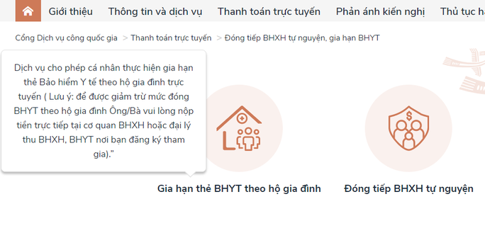 Cách gia hạn thẻ bảo hiểm y tế hộ gia đình online  - Ảnh 2.