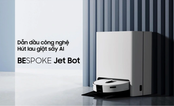 Robot hút bụi, lau nhà Samsung Bespoke JetBot mới: Tích hợp AI, giặt sấy, diệt khuẩn hơi nước 100°C, mua sớm tặng máy lọc không khí