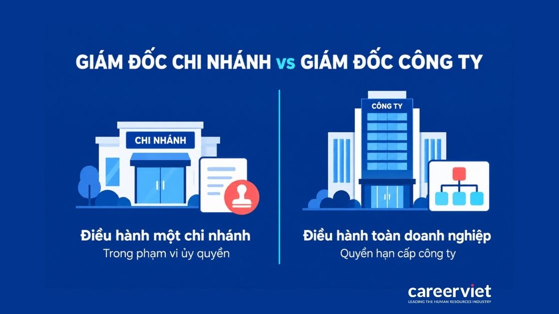 Phân biệt giám đốc chi nhánh và giám đốc công ty
