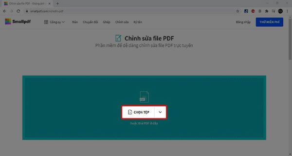 Bước 1 SmallPDF