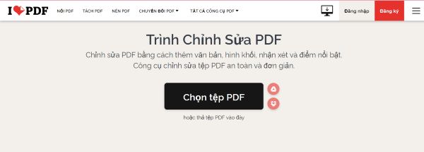 Bước 2 ILovePDF