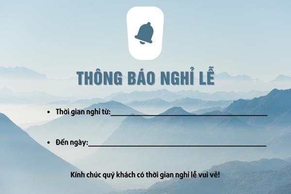 Phong cách tinh tế, giản đơn của mẫu thông báo lịch nghỉ Tết 2023 