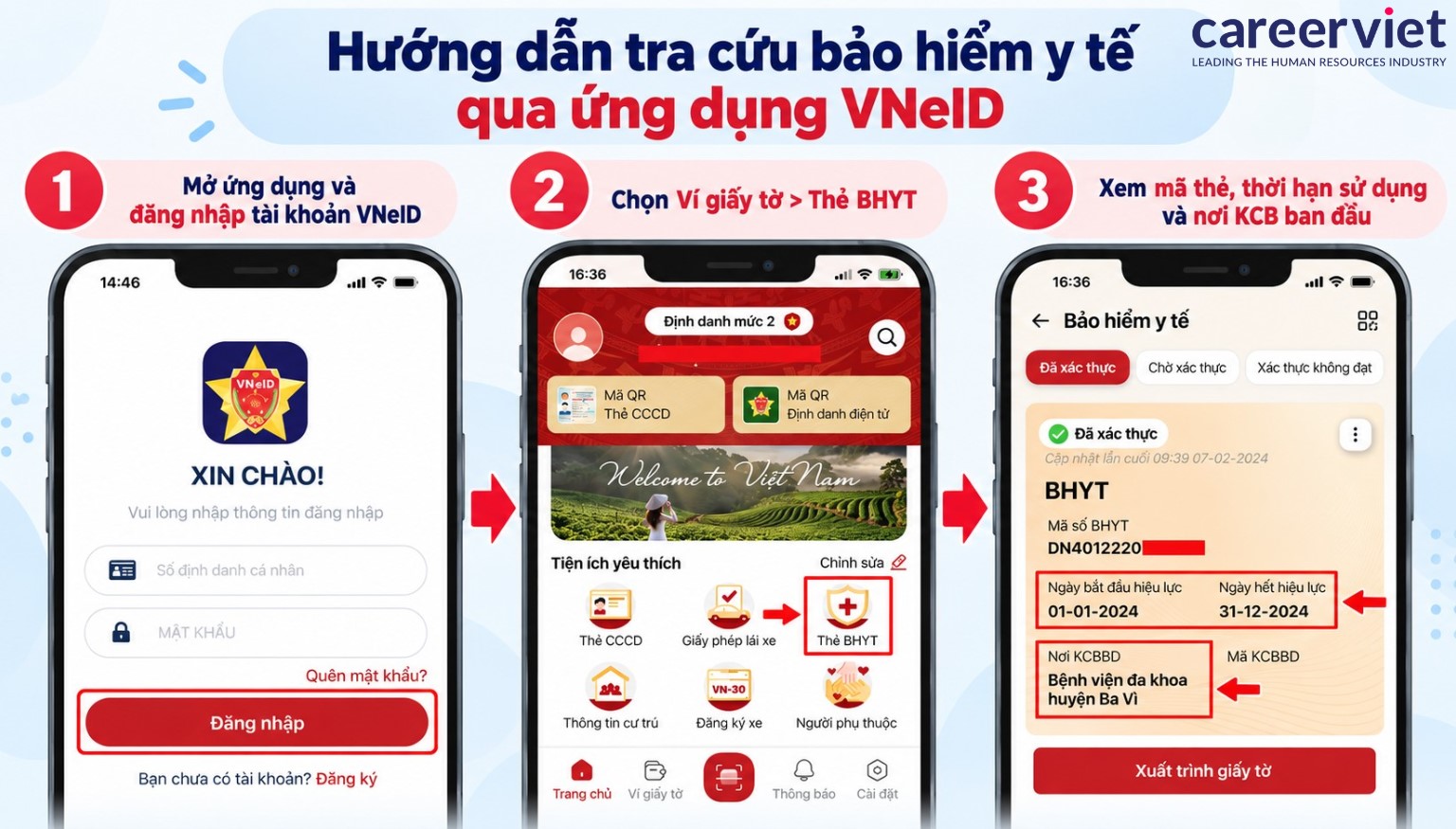 Tra cứu BHYT qua ứng dụng VNeID