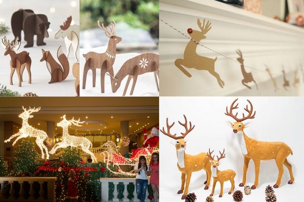 Có rất nhiều mô hình tuần lộc để bạn lựa chọn để trang trí noel văn phòng (Nguồn: Internet)