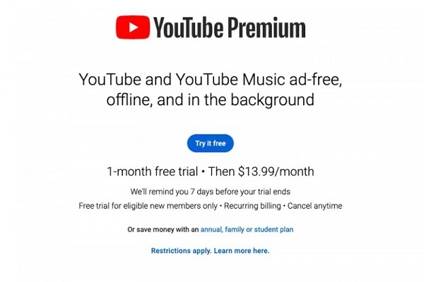YouTube Premium lặng lẽ tăng giá đăng ký thuê bao cá nhân