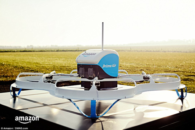 
Thiết bị drone được Amazon sử dụng cho dịch vụ giao hàng Prime Air

