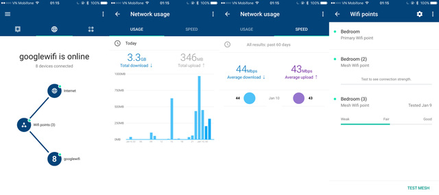 
Quản lý kết nối Internet, các điểm kết nối wifi...
​
